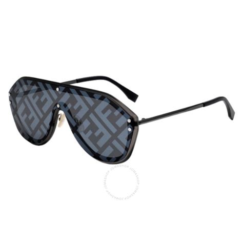 fendi ff m0039/g/s|Fendi Grey Mirror Shield Men's Sunglasses FF .